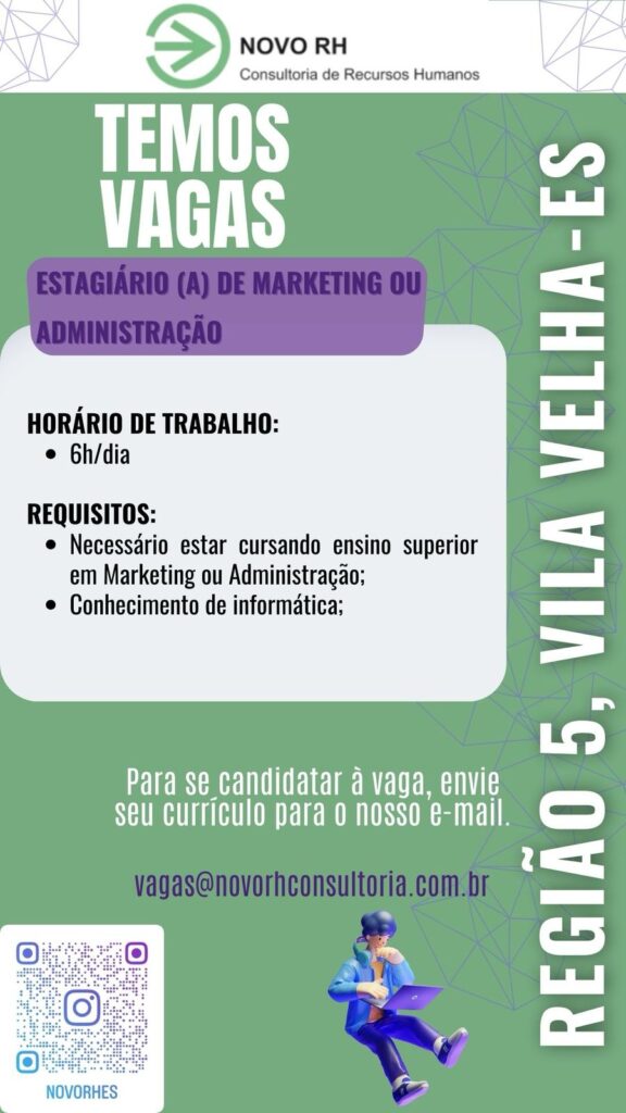 Vaga para Estagiário de Marketing em Vila Velha